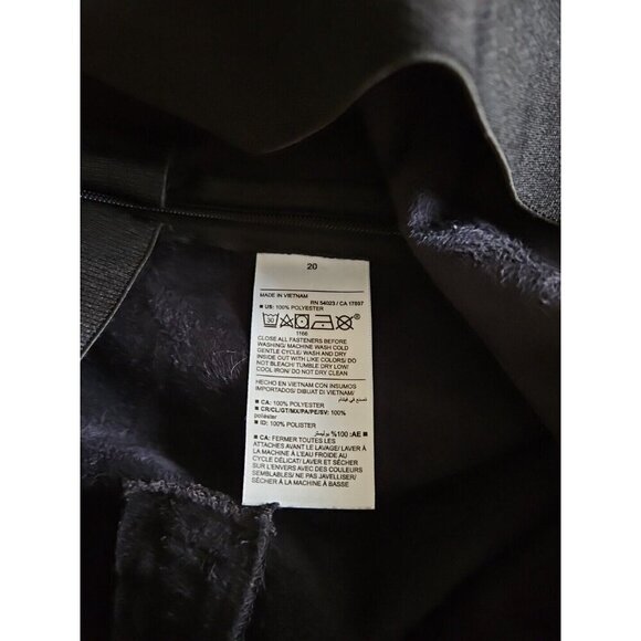 Old Navy Pants Womens US20 Black High Rise Faux Leather Zip Goth Office - Picture 10 of 16